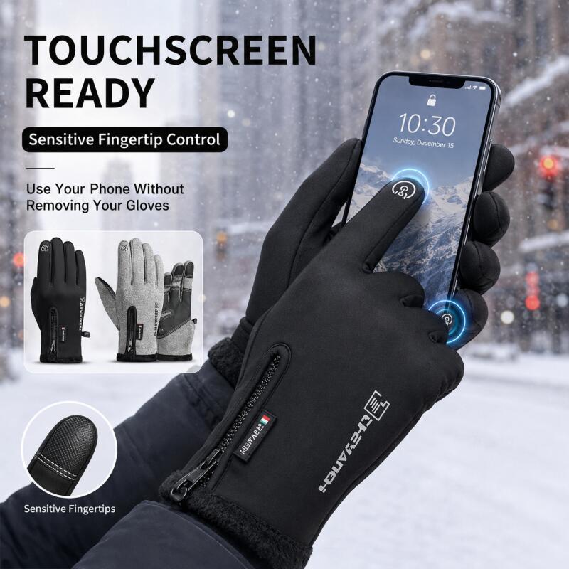 قفازات شتوية دافئة تعمل باللمس - مراجعة Winter Cycling Commute وسعره