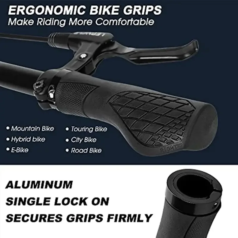 مقابض دراجة من المطاط والسبائك - مراجعة Commuting On Mountain Bike وسعره