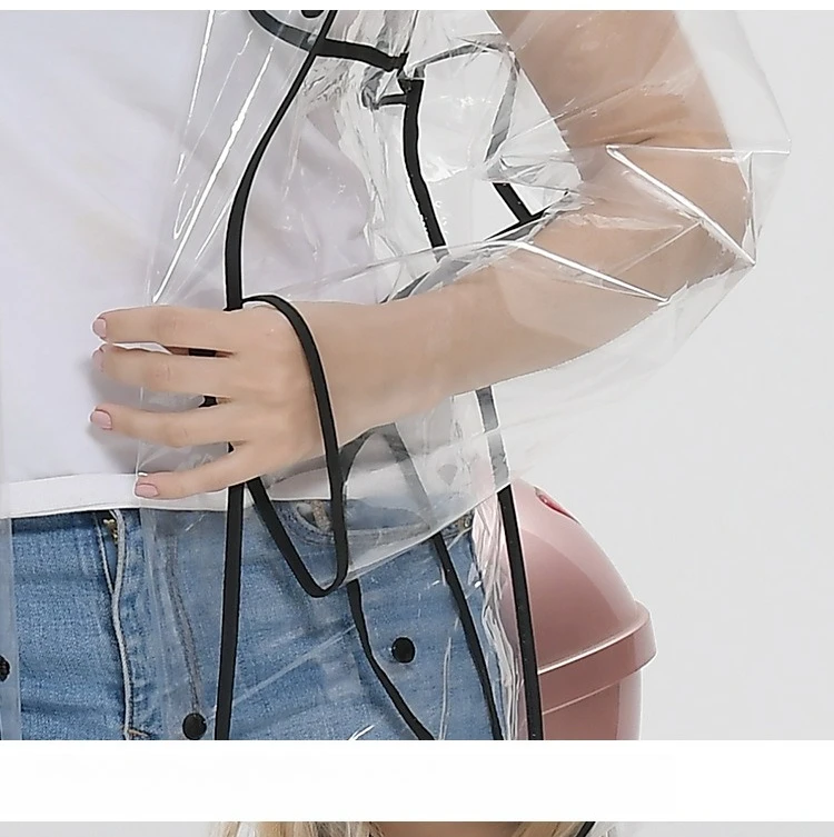 معطف مطر طويل شفاف من مادة EVA - مراجعة Waterproof Cycling Commute وسعره