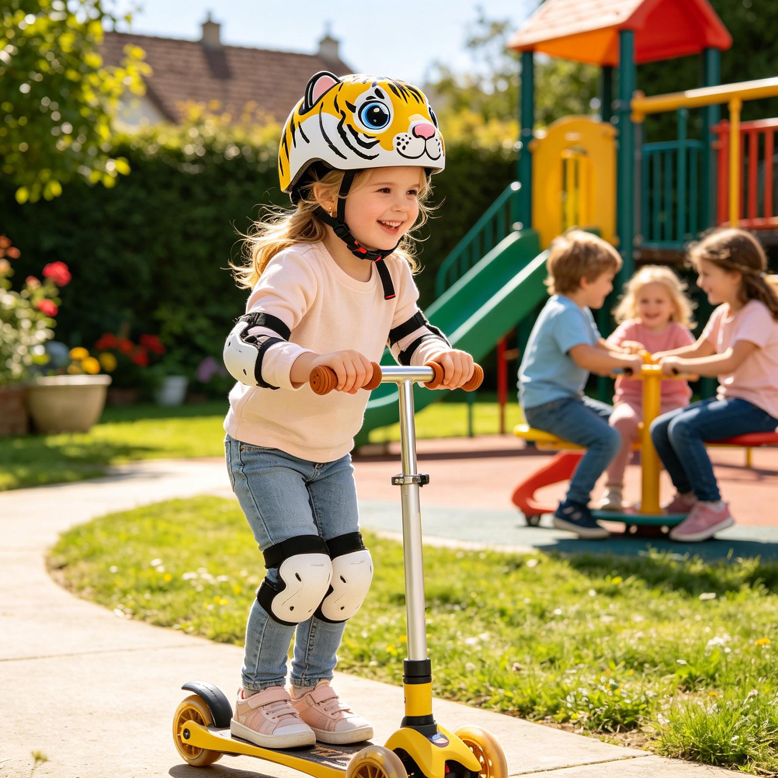 خوذة أطفال بنمط النمر، معدات أ - مراجعة Commute Cycling Helmet وسعره