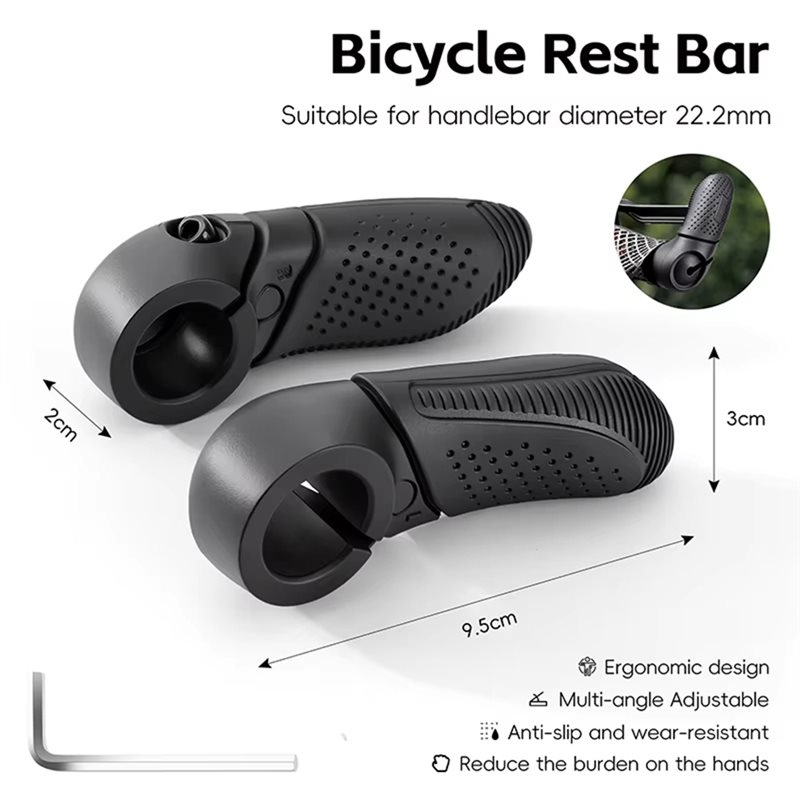 مقبض دراجة مريح ومضاد للانزلاق - مراجعة Cycling Commute Distance وسعره